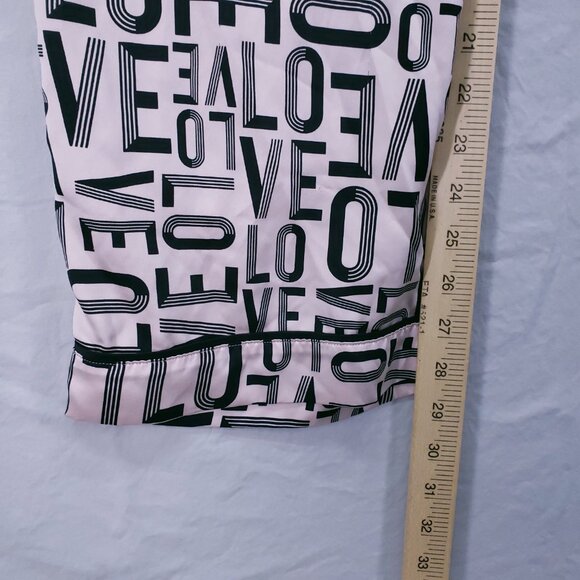 Victoria's Secret LOVE Print Pajama Pants Loungewear Bottoms Pink Black Size M - Picture 6 of 16